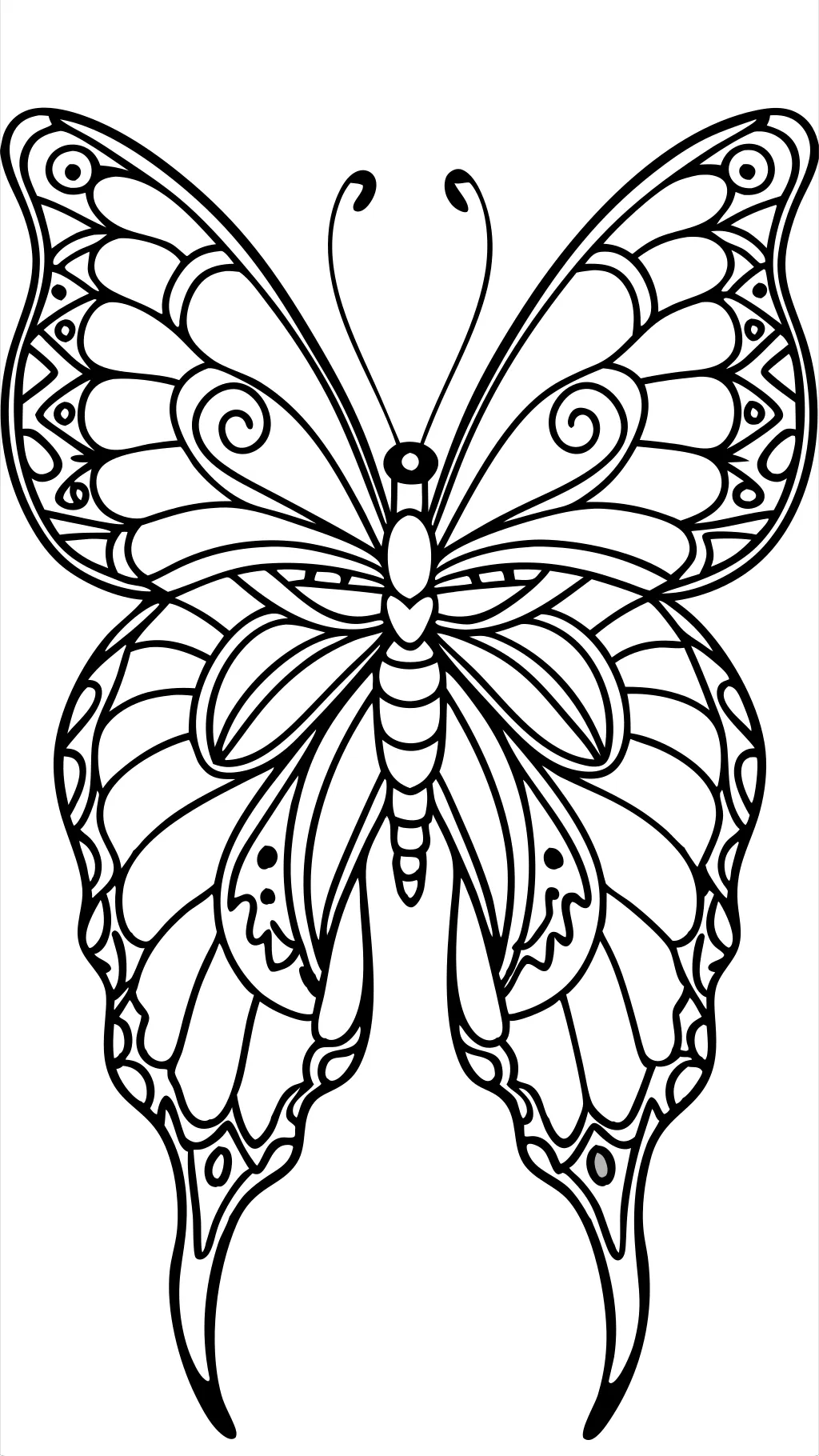 unique butterfly coloring pages for adults